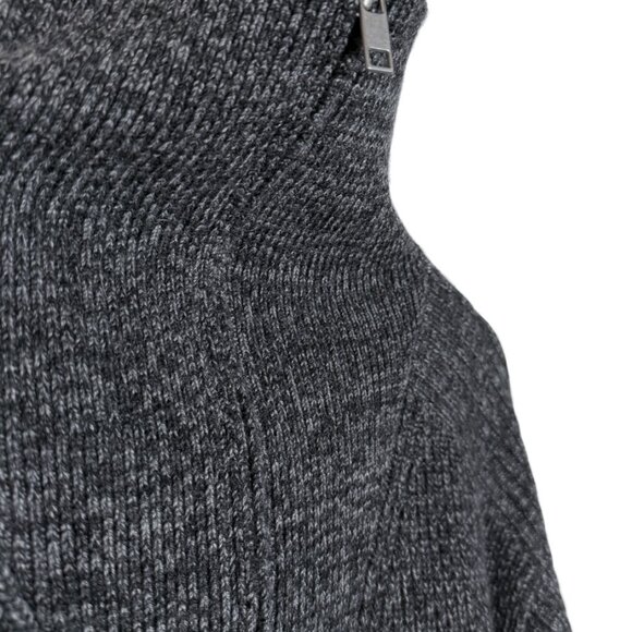 Isabel Marant Melange Grey Benny Half Zip Knit Sweater - Picture 3 of 9